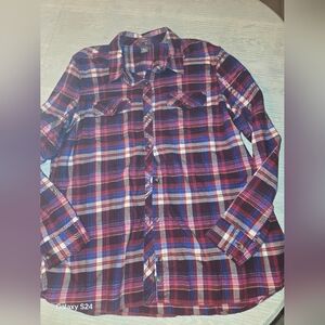 Womens Sz XL EDDIE BAUER Classic Fit Flannel